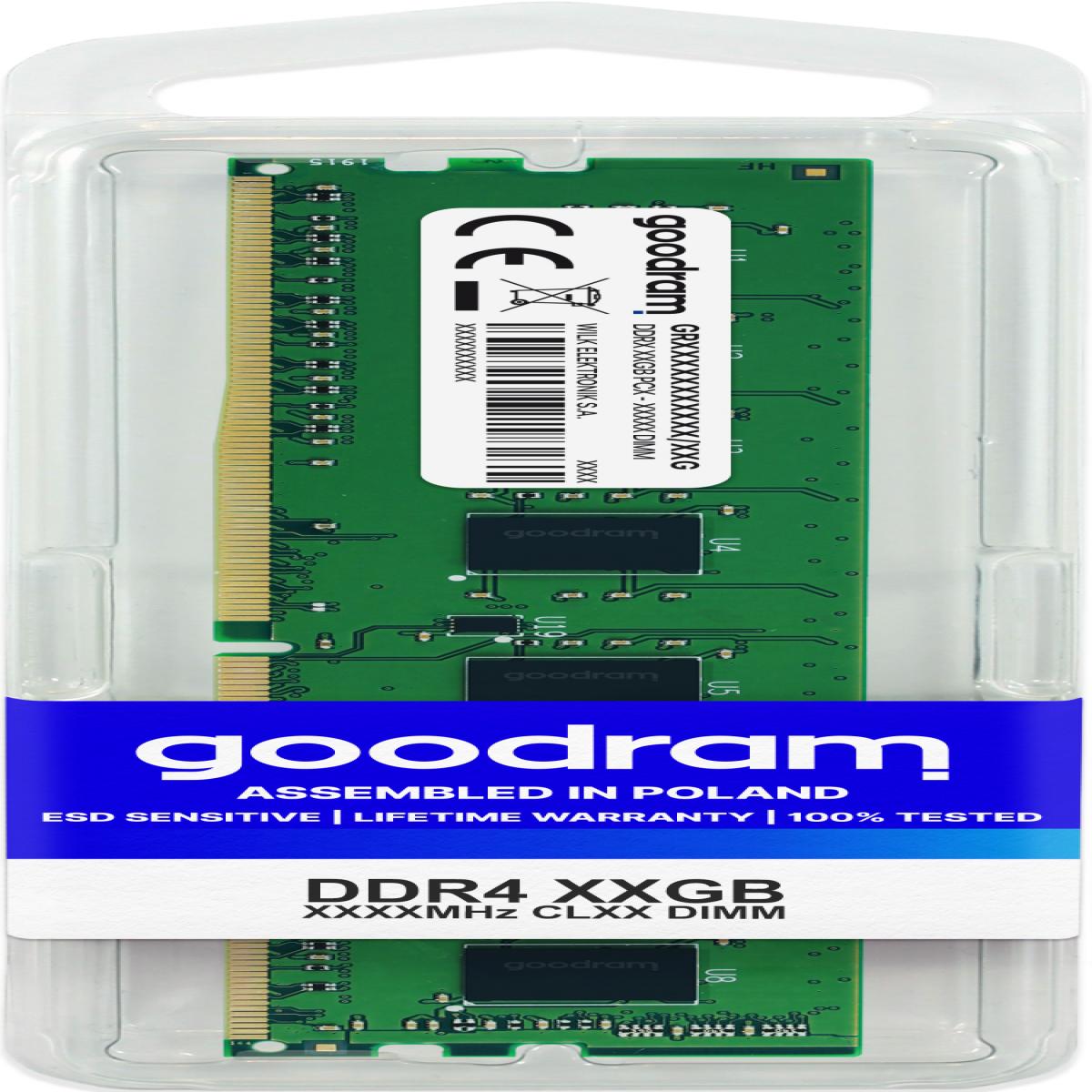 Goodram GR2666D464L19S/8G memory module 8 GB 1 x 8 GB DDR4 288-pin DIMM