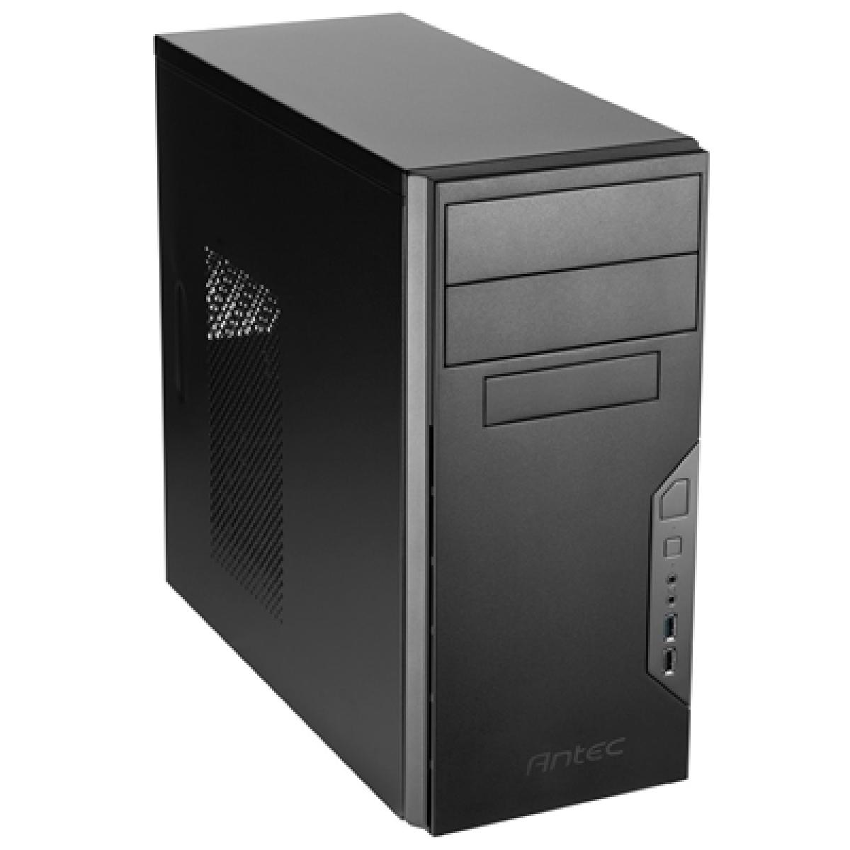 Intel i3, Quad Core 8 Threads 3.70GHz (4.40GHz Boost) 16GB DDR4 RAM, 480GB SSD, - Stylish Black Antec Case - Pre-Built System