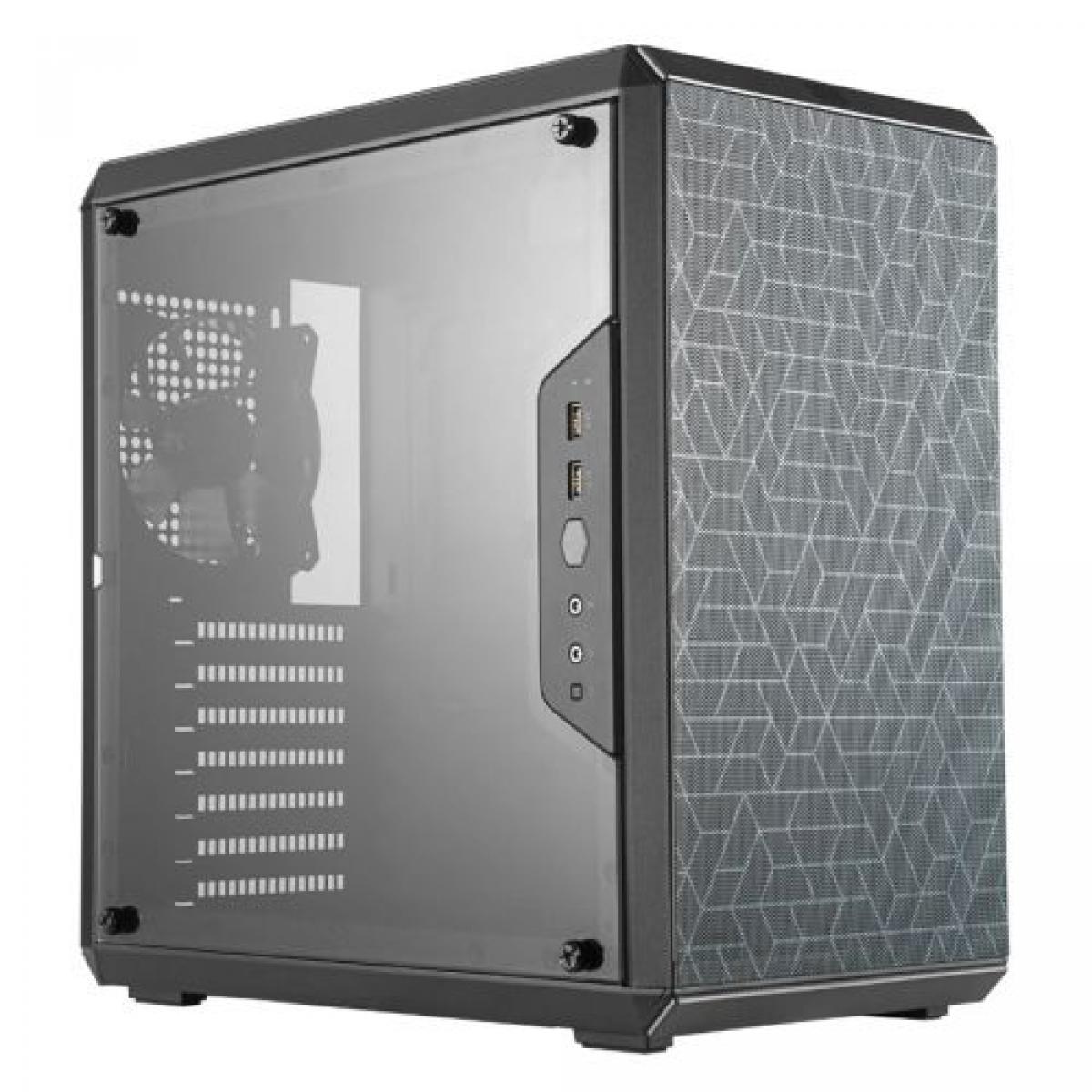 Cooler Master MasterBox Q500L Gaming Case w/ Acrylic Window, ATX, Modular Design, 120mm Fan, Movable I/O Panel, Black