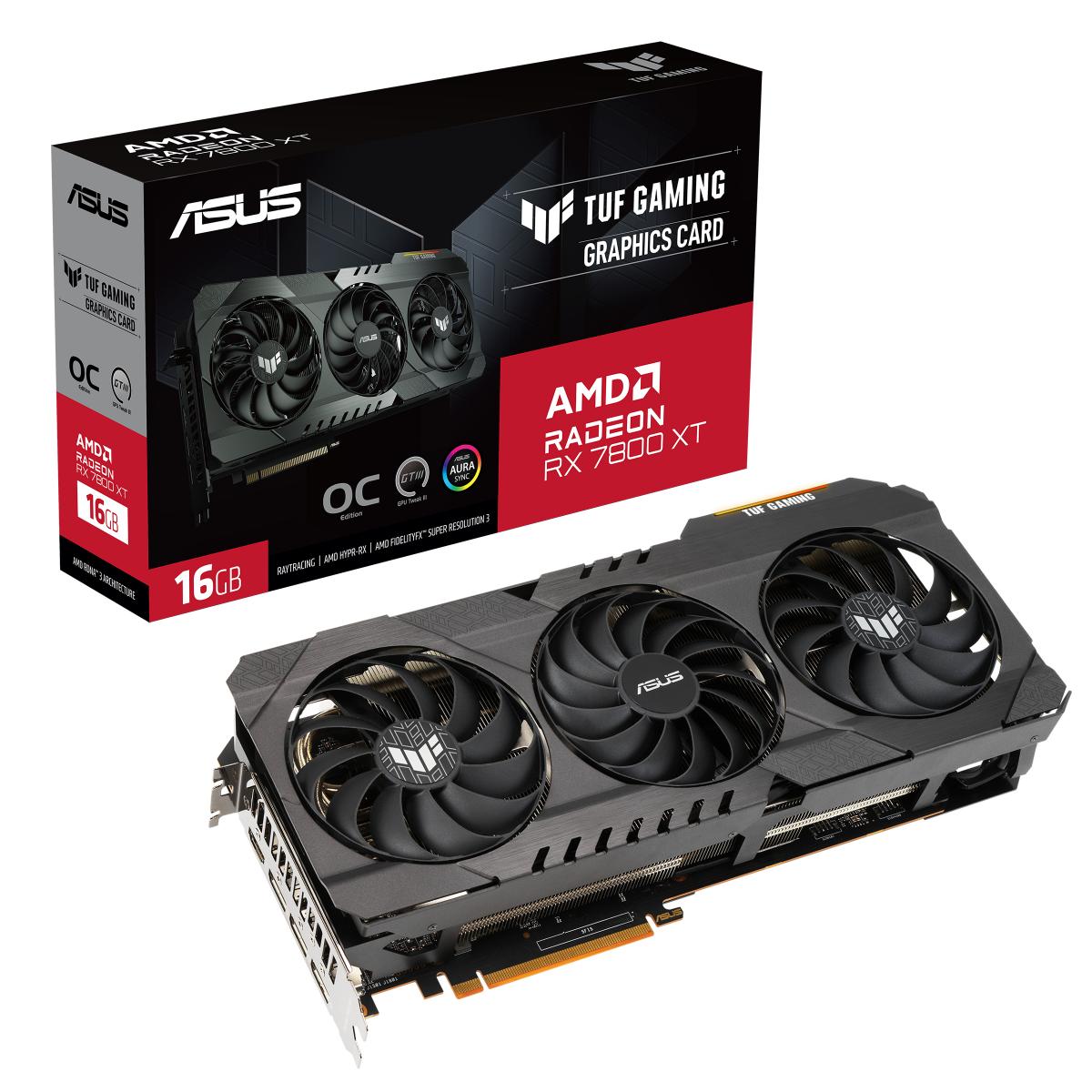 Asus TUF GAMING RX7800 XT OG OC, 16GB DDR6, HDMI, 3 DP, RGB, Overclocked