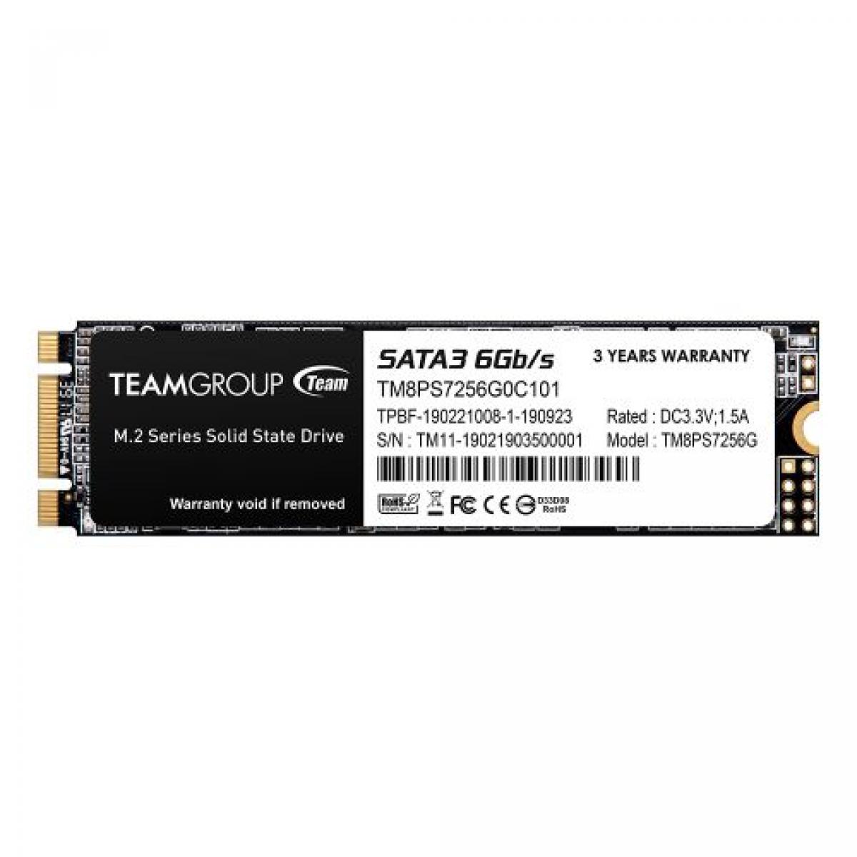 Team 256GB MS30 M.2 SATA SSD, M.2 2280, SATA3, R/W 500/400 MB/s