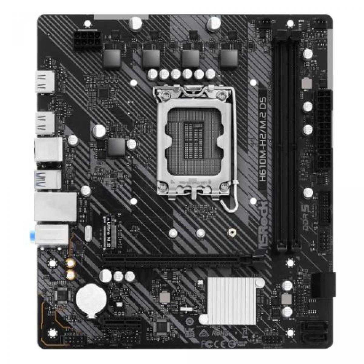 Asrock H610M-H2/M.2 D5, Intel H610, 1700, Micro ATX, 2 DDR5, 2 HDMI, GB LAN, PCIe4, 1x M.2