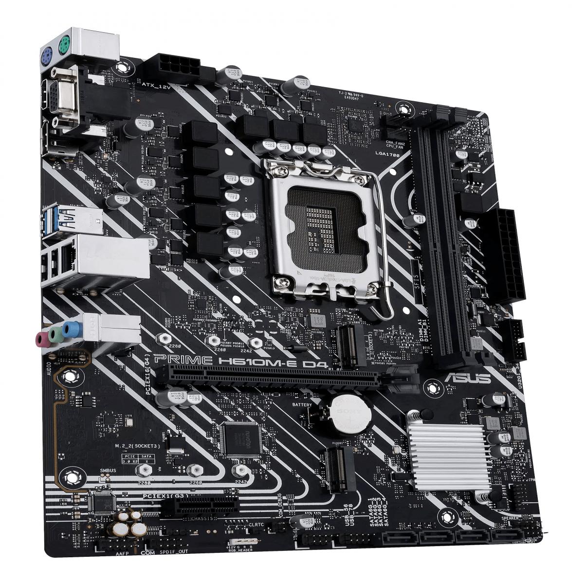 Asus PRIME H610M-E D4 CSM - Corporate Stable Model, Intel H610, 1700, Micro ATX, 2 DDR4, VGA, HDMI, DP, PCIe4, 2x M.2
