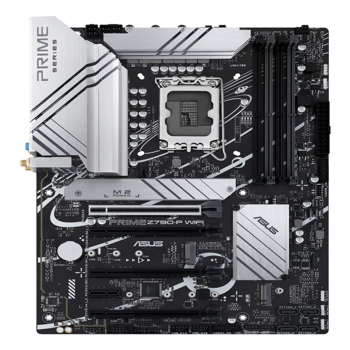 Asus PRIME Z790-P WIFI, Intel Z790, 1700, ATX, 4 DDR5, HDMI, DP, Wi-Fi 6, 2.5G LAN, PCIe5, 3x M.2
