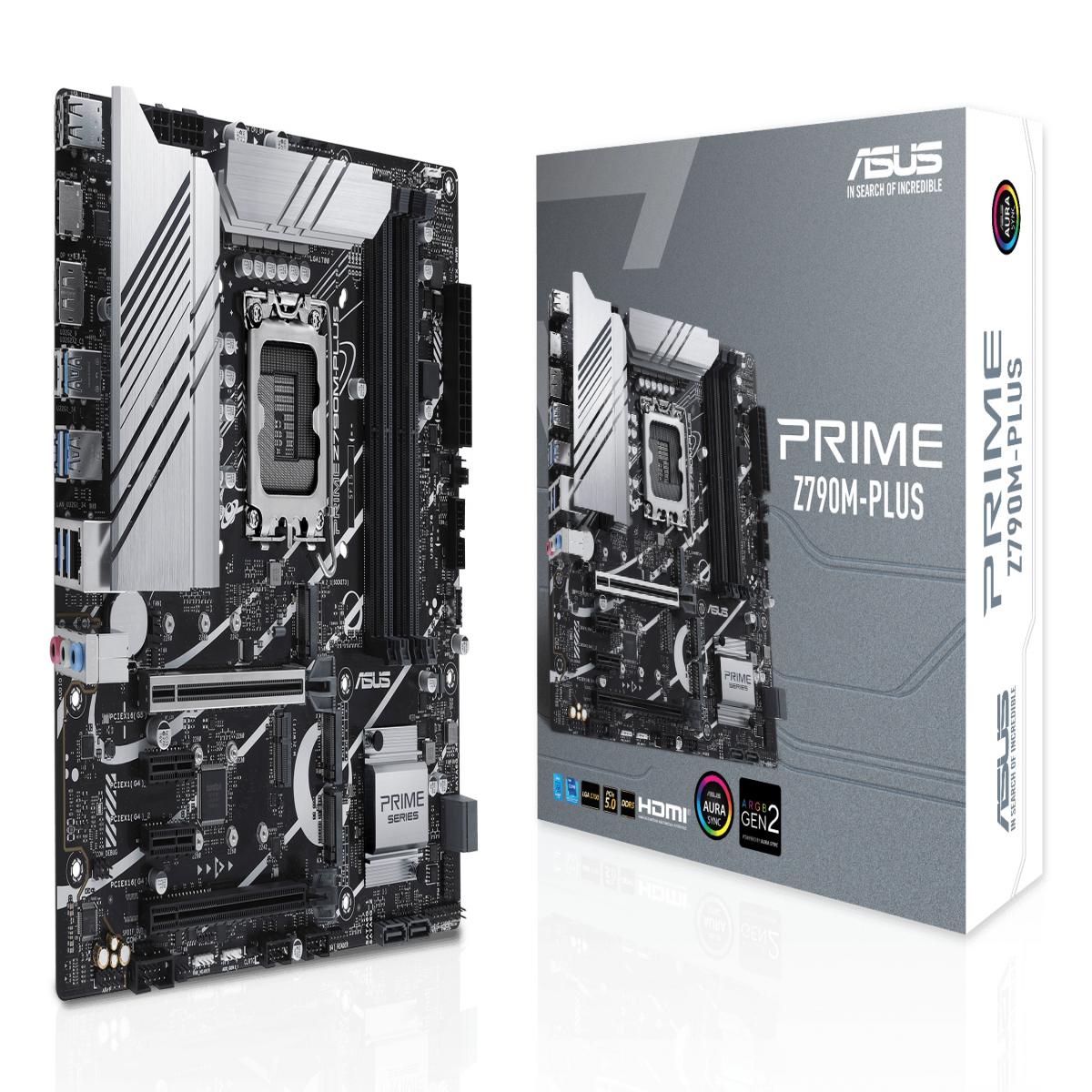 Asus PRIME Z790M-PLUS, Intel Z790, 1700, Micro ATX, 4 DDR5, HDMI, DP, GB LAN, PCIe5, 3x M.2