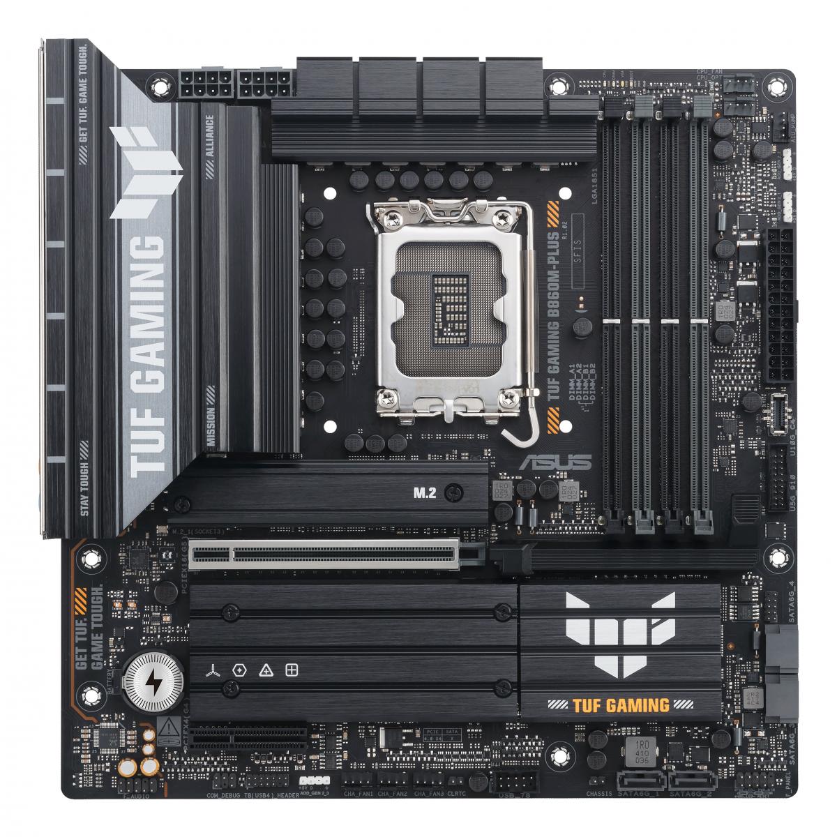 Asus TUF GAMING B860M-PLUS, Intel B860, 1851, Micro ATX, 4 DDR5, HDMI, DP, USB 20Gbps, 2.5G LAN, 3x M.2