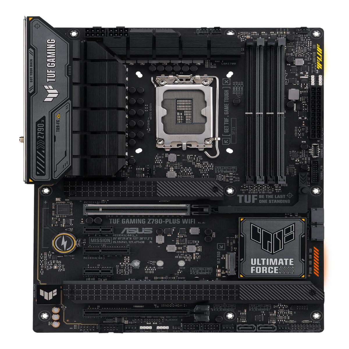 Asus TUF GAMING Z790-PLUS WIFI, Intel Z790, 1700, ATX, 4 DDR5, HDMI, DP, Wi-Fi 6E, 2.5G LAN, PCIe5, RGB, 4x M.2