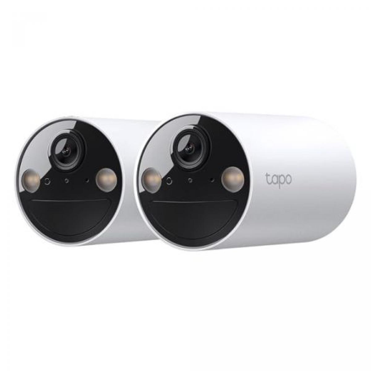 TP-LINK (TAPO C410) Smart Battery-Powered 2K Indoor/Outdoor Security Cameras (2-Pack), 6400mAh Battery, Colour Night Vision, AI Detection, Alarms, 2-Way Audio, No Hub Required