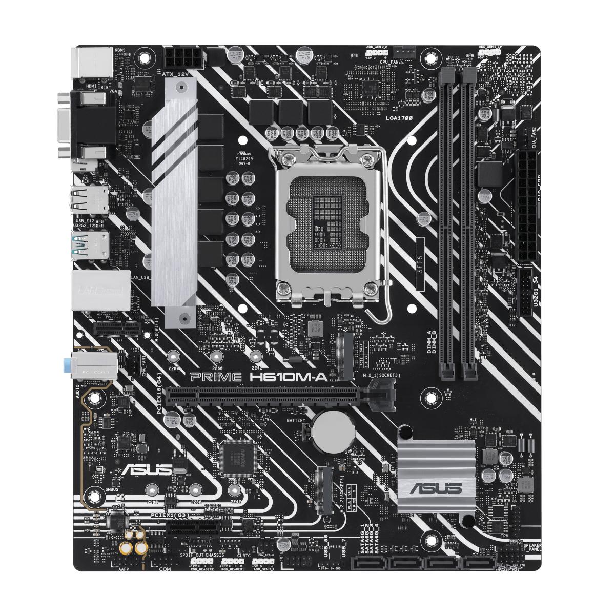 Asus PRIME H610M-A-CSM - Corporate Stable Model, Intel H610, 1700, Micro ATX, 2 DDR5, VGA, HDMI, DP, 2x M.2