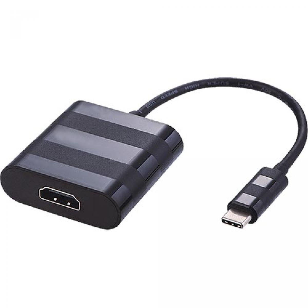 CNL 20cm USB-C HDMI 30hz Bk Act Adp