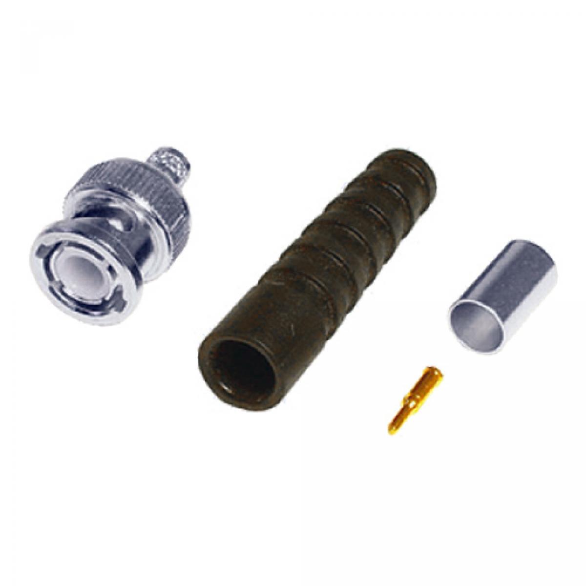 50PK BNC RG179 Crimp Pl Bk BOOT TURNED