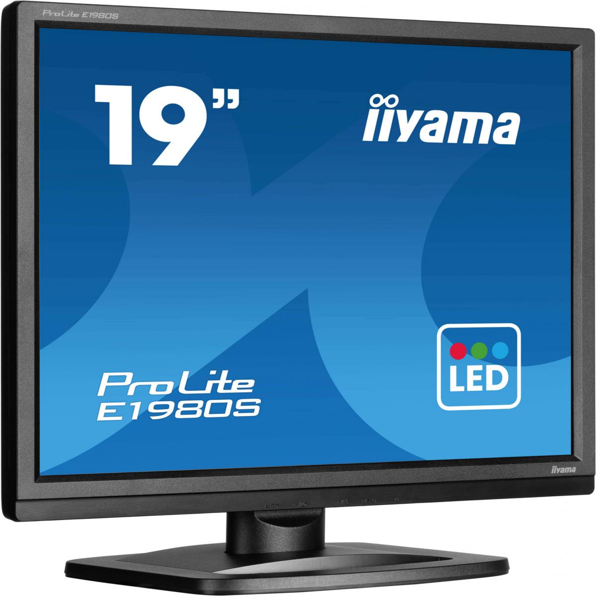 iiyama ProLite E1980S-B1 computer monitor 48.3 cm (19") 1280 x 1024 pixels VGA LED Black