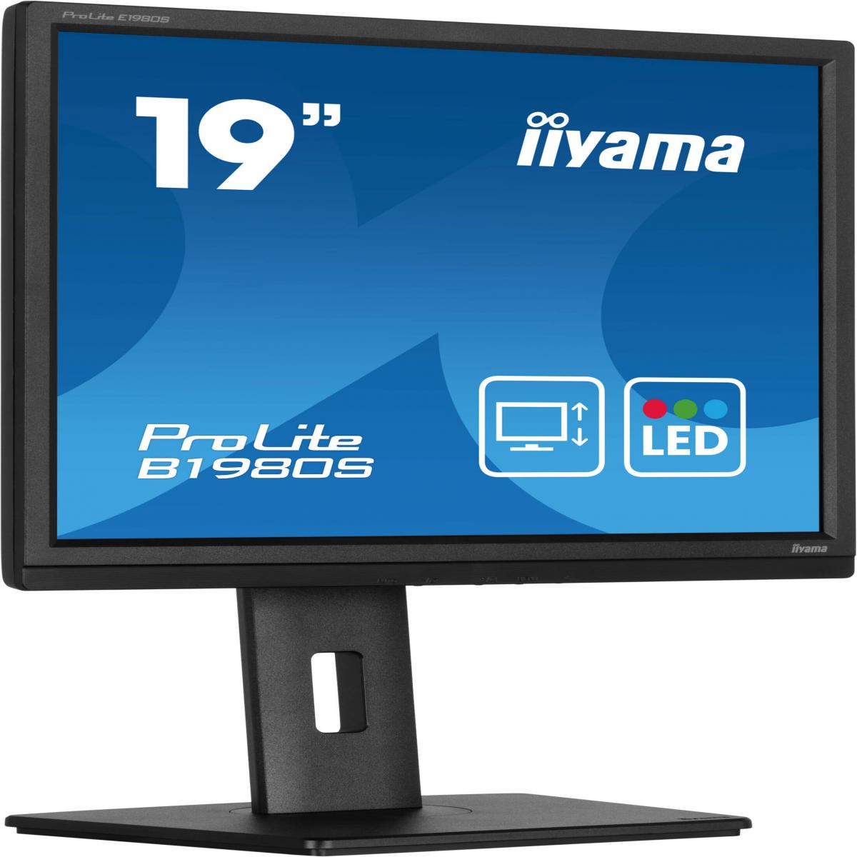 iiyama ProLite B1980S-B1 computer monitor 48.3 cm (19") 1280 x 1024 pixels VGA LED Black