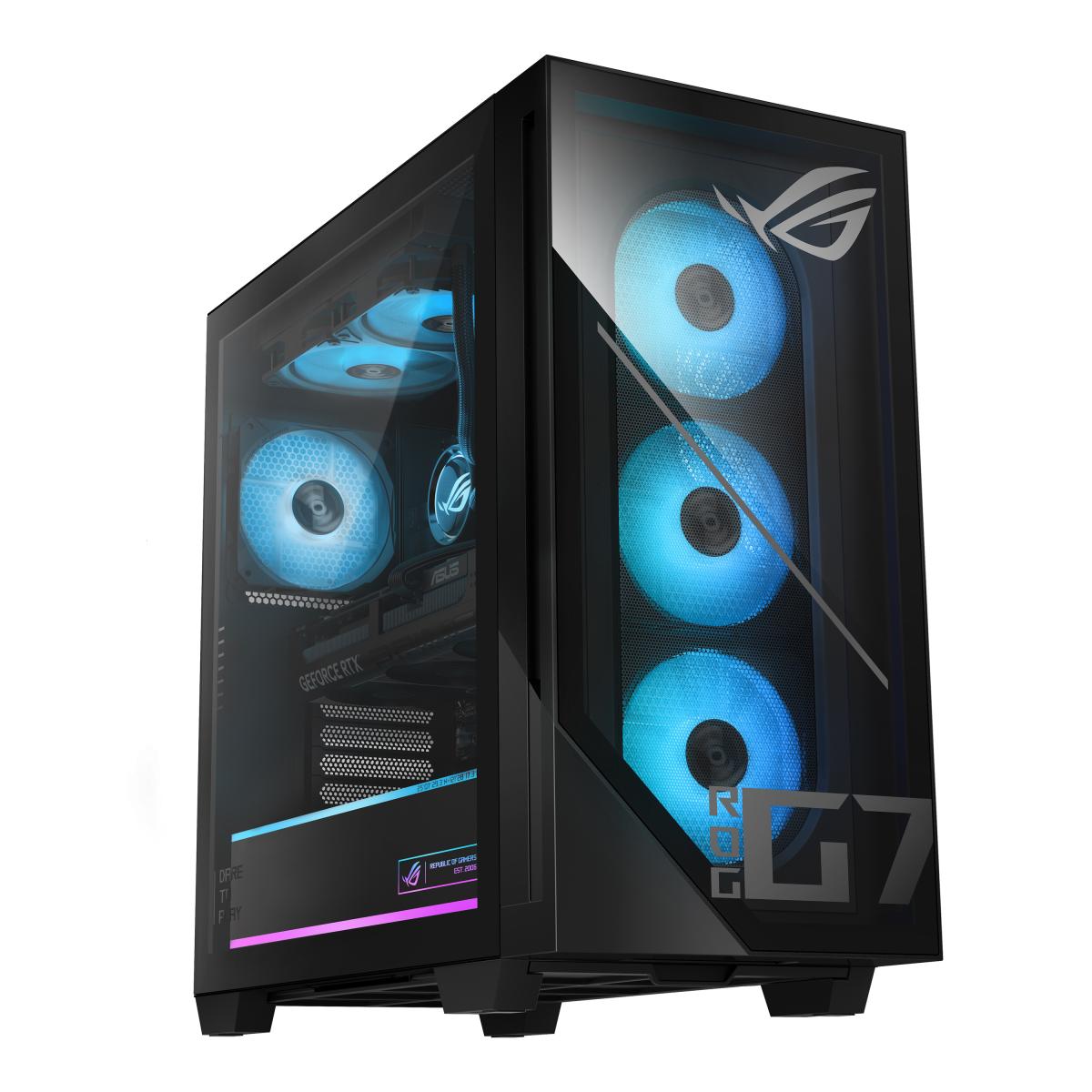 ASUS ROG G700 GM700TZ-R8700F040W AMD Ryzen™ 7 8700F 32 GB DDR5-SDRAM 1 TB SSD NVIDIA GeForce RTX 5070 Windows 11 Home Tower PC Black