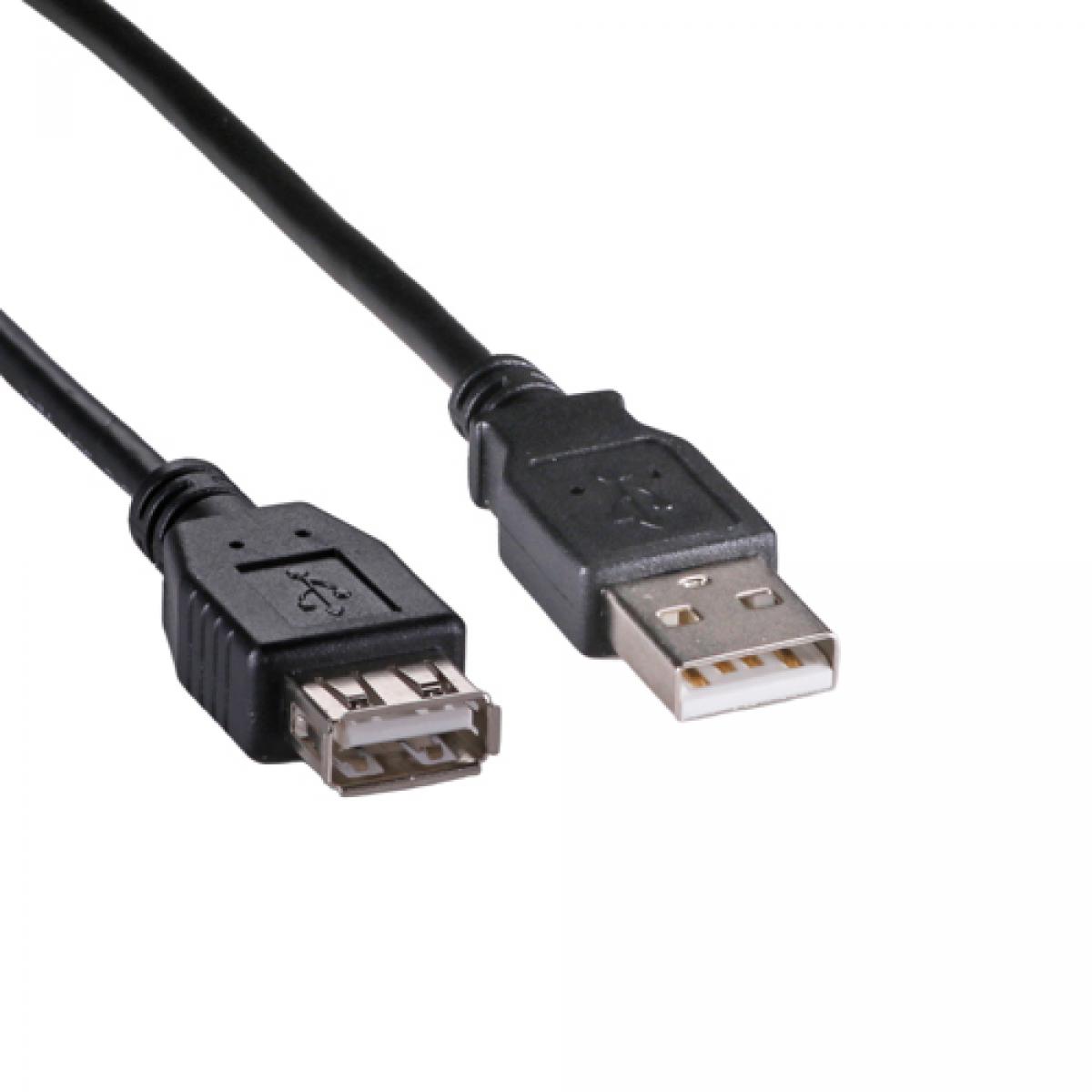 CNL 5M USB-A 2.0 M-F Bk PVC Ext.
