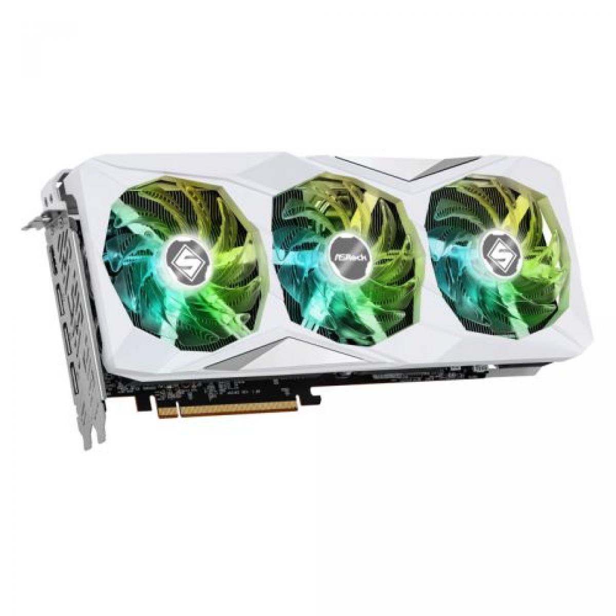 Asrock RX7800 XT Steel Legend 16GB OC, PCIe4, 16GB DDR6, HDMI, 3 DP, 2520MHz Clock, RGB, White, Overclocked