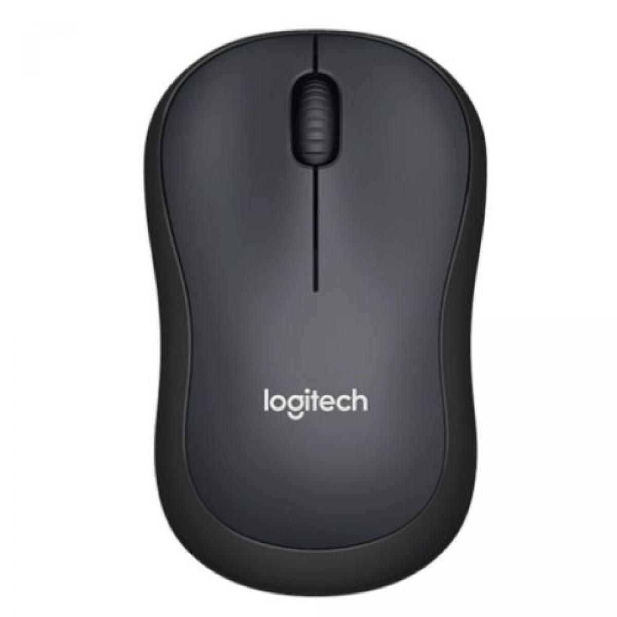 Logitech M220 Silent Wireless Optical Mouse, SilentTouch Tech, 3 Buttons, 1000DPI, Charcoal, OEM