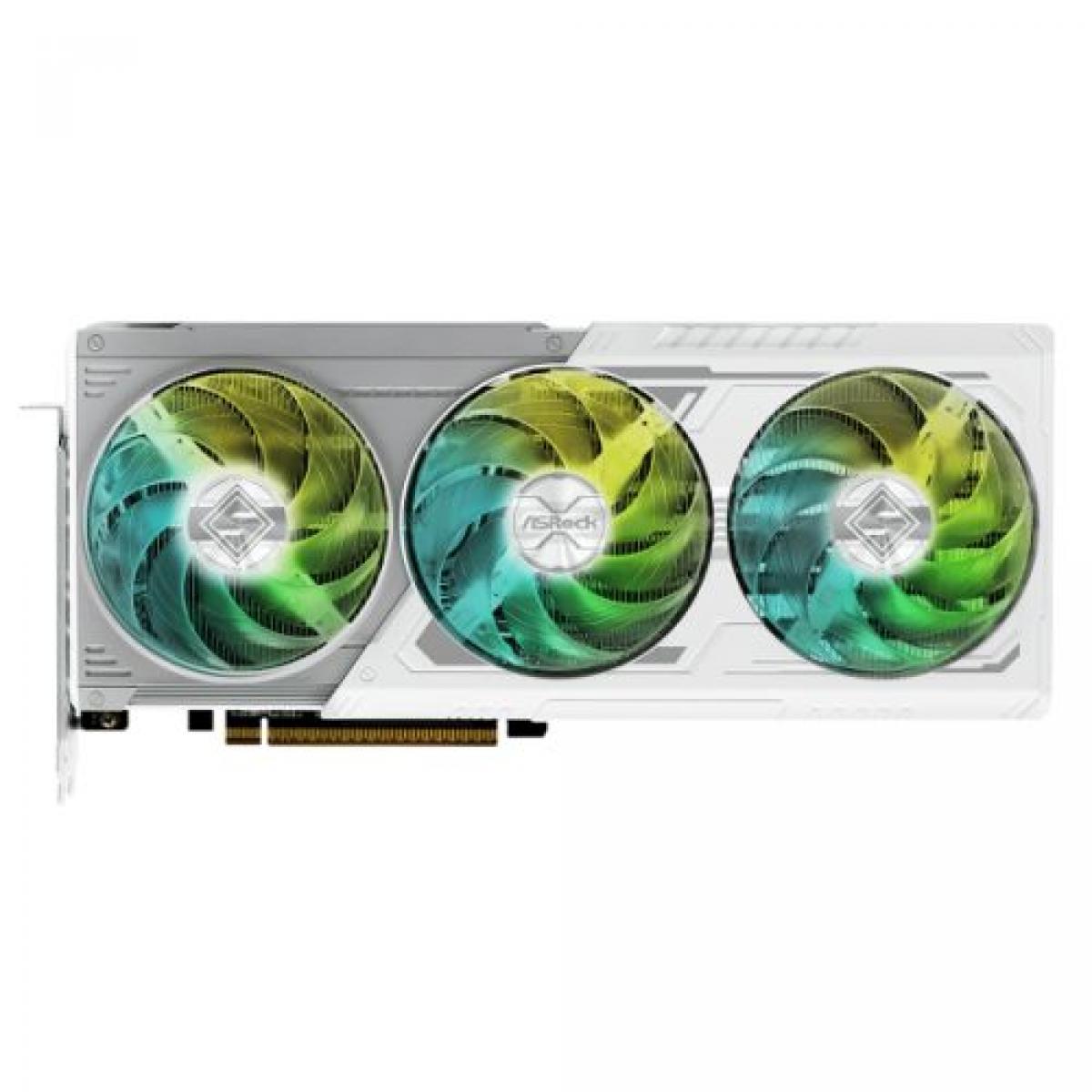 Asrock RX9070 Steel Legend 16GB OC, PCIe5, 16GB DDR6, HDMI, 3 DP, 2700MHz Clock, RGB Lighting, White, Overclocked