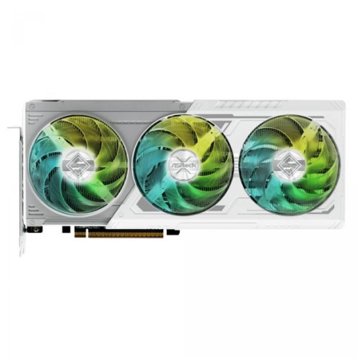 Asrock RX9070 XT Steel Legend 16GB, PCIe5, 16GB DDR6, HDMI, 3 DP, 2970MHz Clock, RGB Lighting, White