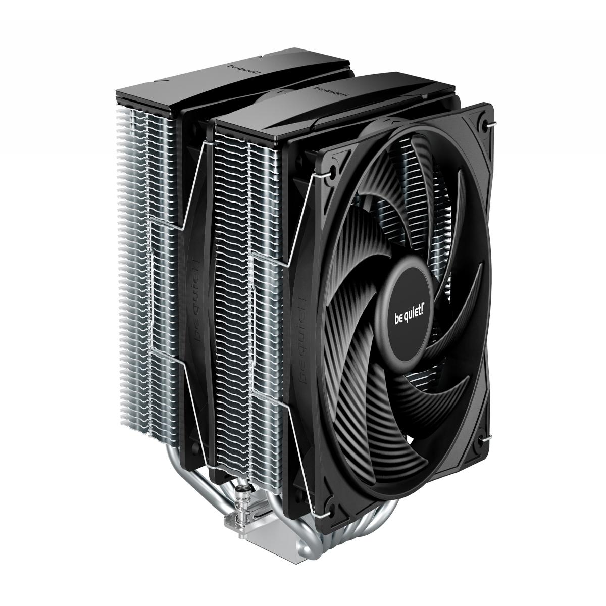 be quiet! Pure Rock Pro 3 CPU Cooler, Universal Socket, 2 x Pure Wings Fans, 2000RPM, only 34.8dB(A) at maximum fan speed, 250W TDP, 3-year manufacturer's warranty