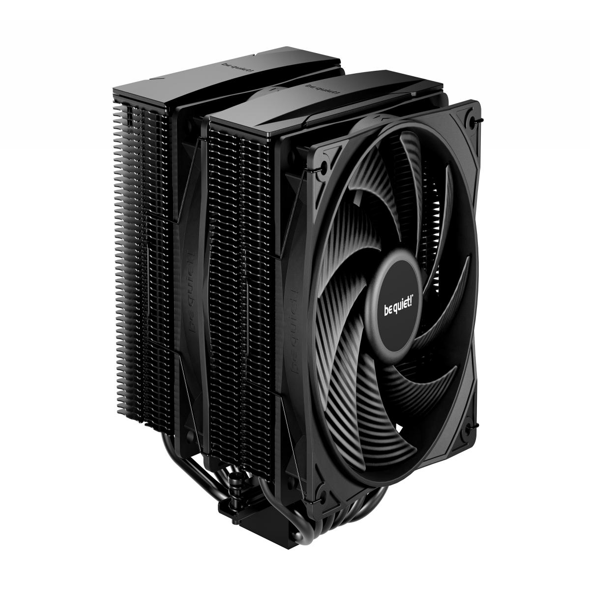 be quiet! Pure Rock Pro 3 CPU Cooler, Black, Universal Socket, 2 x Pure Wings Fans, 2000RPM, only 34.8dB(A) at maximum fan speed, 250W TDP, 3-year manufacturer's warranty