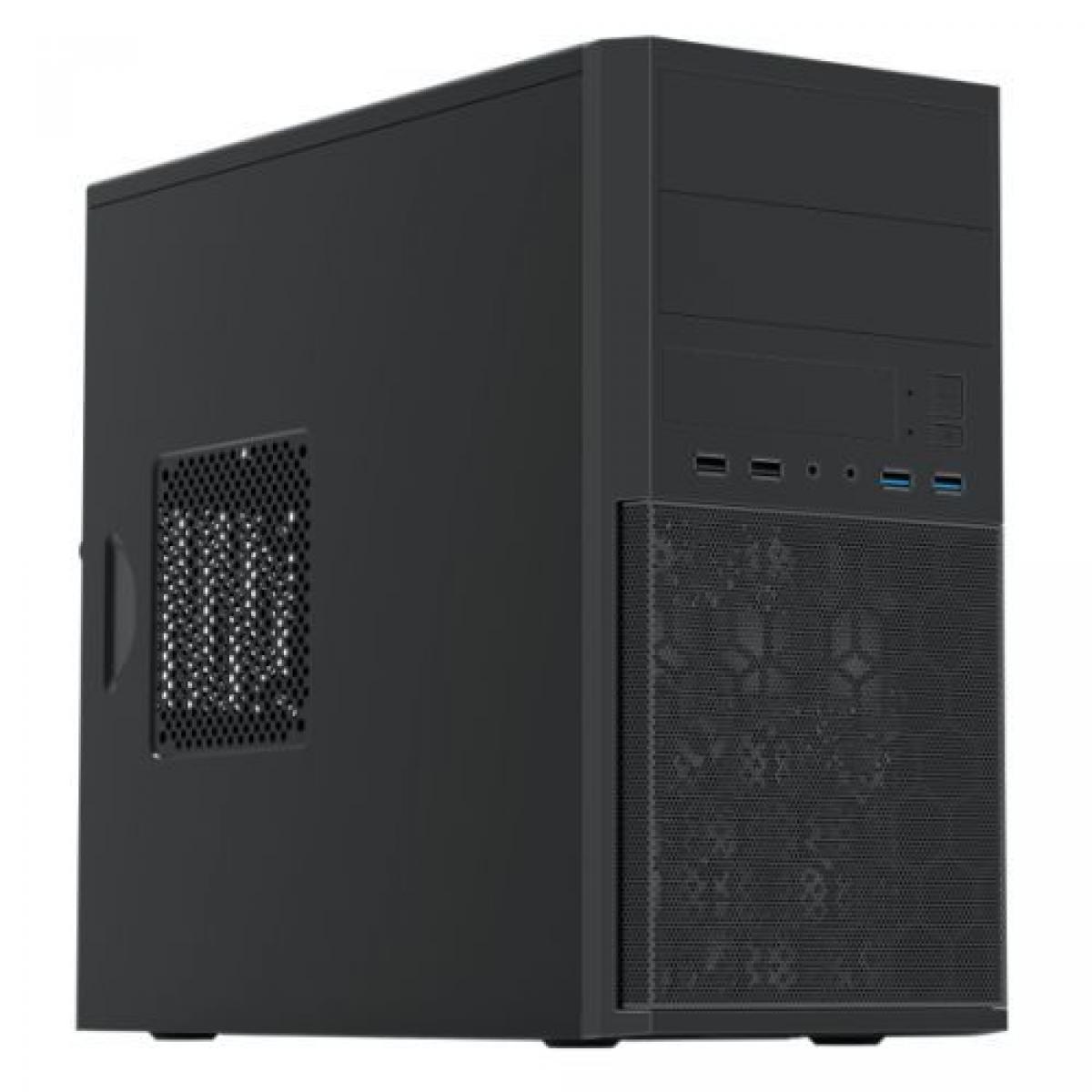 Vida Corporate Black Office Case with a 500W PSU, Micro ATX, 120mm Fan, Mesh Front