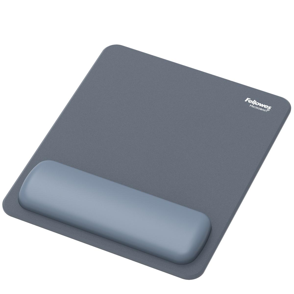 Fellowes Breyta Mouse Mat Wrist Rest Mouse Pad Wrist Support with Antibacterial Protection Ergonomic Mouse Mat Marine