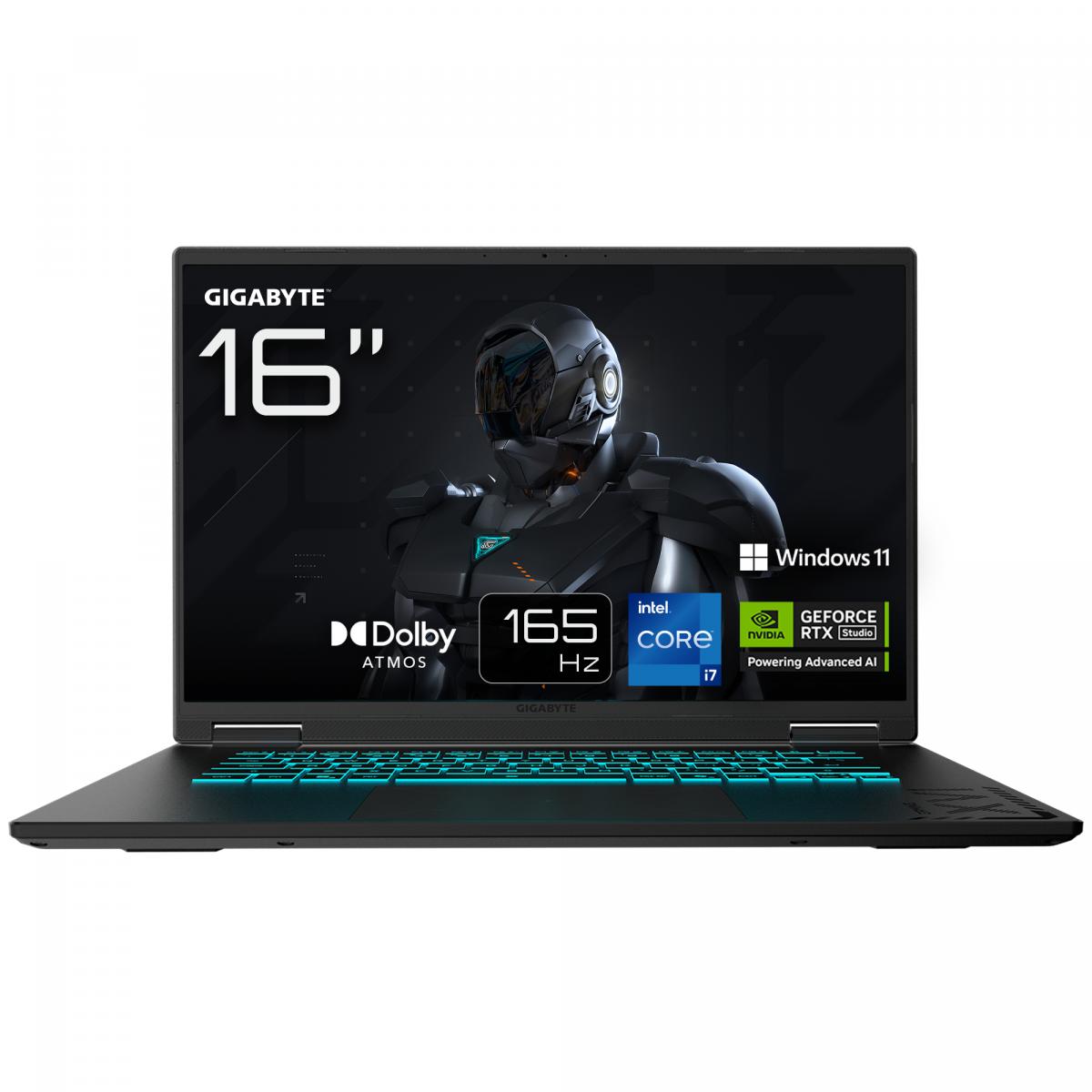 GIGABYTE GAMING A16 Laptop - 16“, 165Hz WUXGA, Intel core i7-13620H, RTX 5050, 16GB DDR5 5200MHz, 1TB Gen4 SSD, Windows 11 Home, 2 Year Warranty, Dolby Atmos, GAMING A16 CTHI3UK894SH