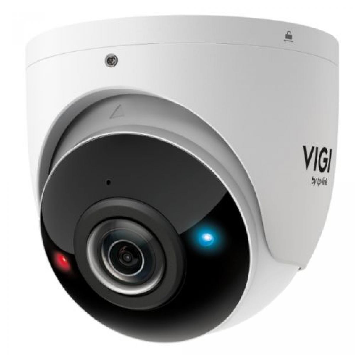 TP-LINK (InSight S485PI) VIGI 8MP Outdoor IR Panoramic Turret Network Camera, IP67, PoE, 180Â° Panorama, AI Detection/Classification, Red-Blue Warning Lights