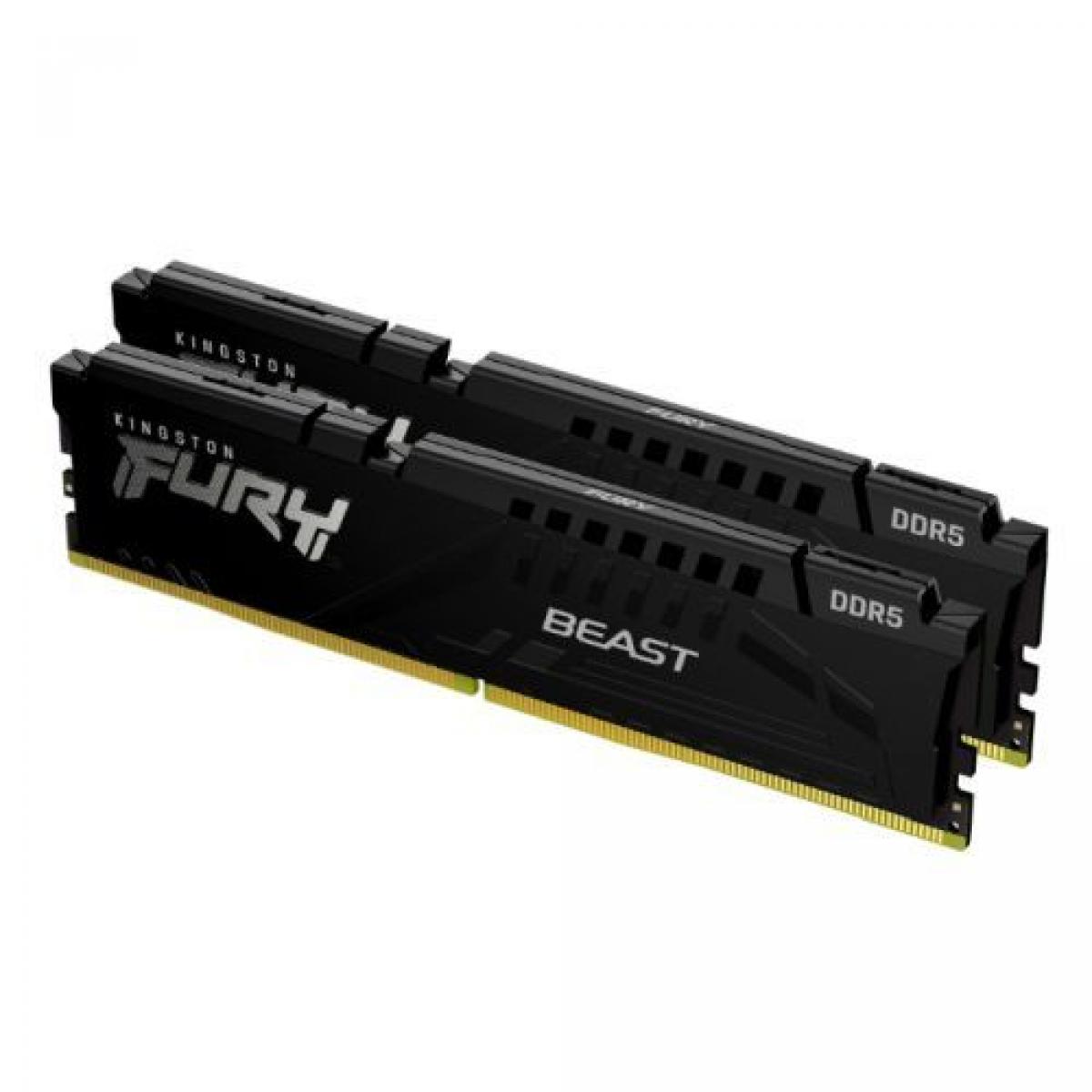 Kingston Technology FURY Beast 64GB 5200MT/s DDR5 CL40 DIMM (Kit of 2) Black