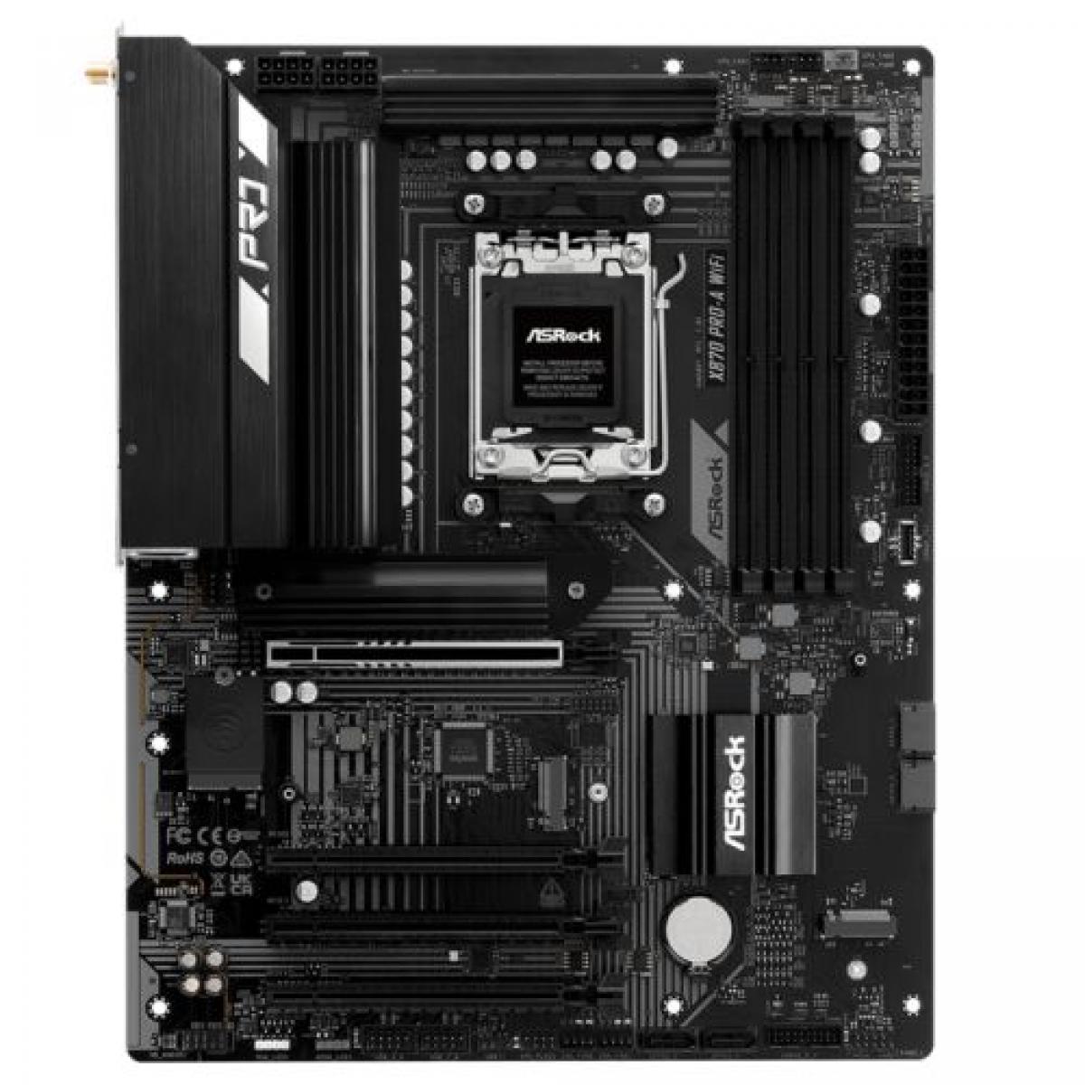 Asrock X870 PRO-A WIFI, AMD X870, AM5, ATX, 4 DDR5, HDMI, 2 USB4, Wi-Fi 7, 2.5G LAN, 3x M.2