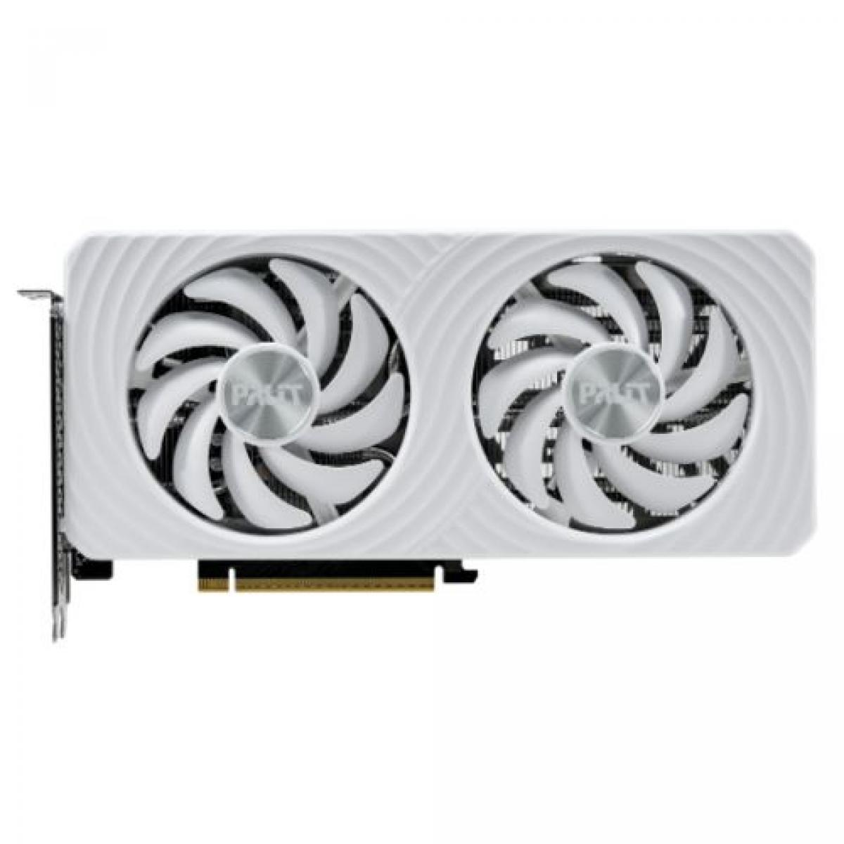 Palit RTX5060 Ti White OC, PCIe5, 8GB DDR7, HDMI, 3 DP, 2602MHz Clock, RGB Lighting, Overclocked, Compact Design
