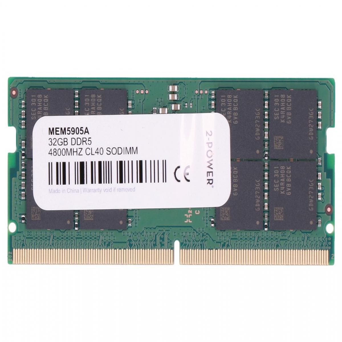 32GB DDR5 4800MHz CL40 SoDIMM