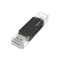 Hama USB Card Reader, OTG, USB-A + Micro-USB, USB 2.0, SD/microSD