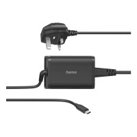 Hama Universal USB-C Notebook PSU, UK Cable, Power Delivery (PD), 5-20V/65W