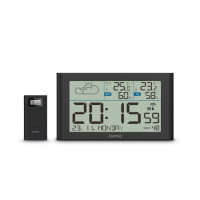 Hama Sylt Weather Station, with Outdoor Sensor, Radio, Alarm, black