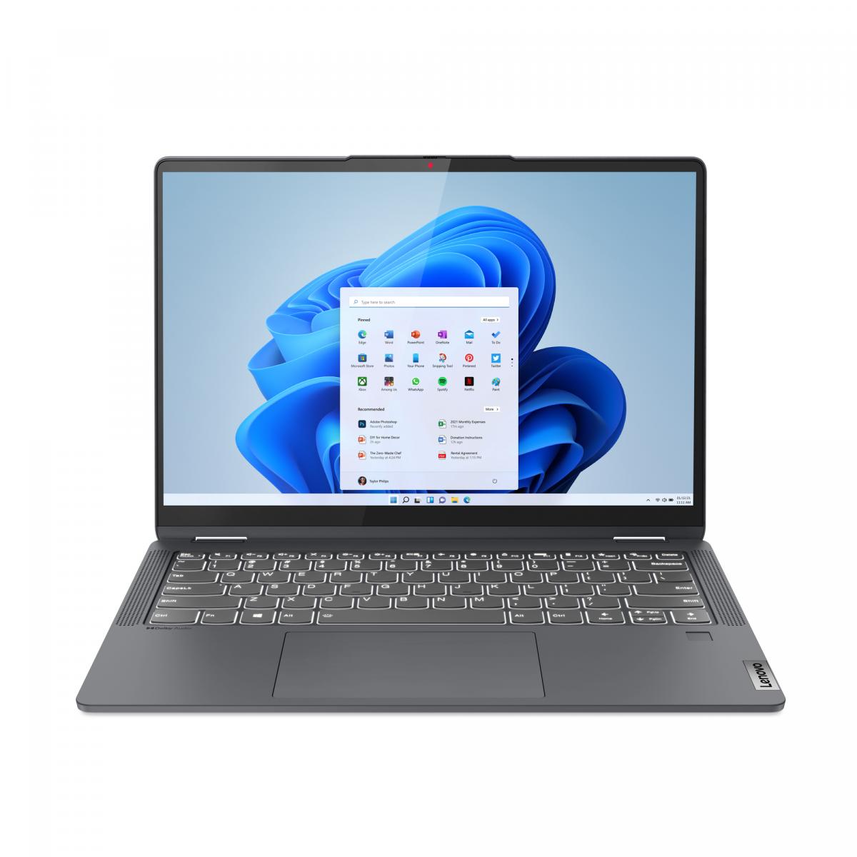 Lenovo IdeaPad Flex 5 14IAU7 Intel® Core™ i5 i5-1235U Hybrid (2-in-1) 35.6 cm (14") Touchscreen WUXGA 16 GB LPDDR4x-SDRAM 512 GB SSD Wi-Fi 6 (802.11ax) Windows 11 Home UK English Grey