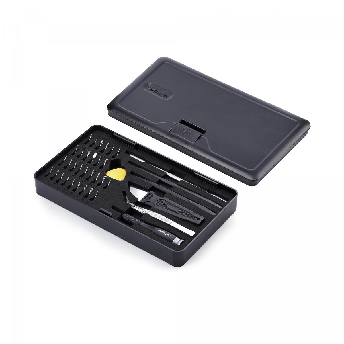 StarTech.com 40-Piece Computer Repair Toolkit for Laptop/PC/Electronics/Phone, 30-Bit Precision Screwdriver Set, Removable Lid with Magnetic Pad, Prying Tools
