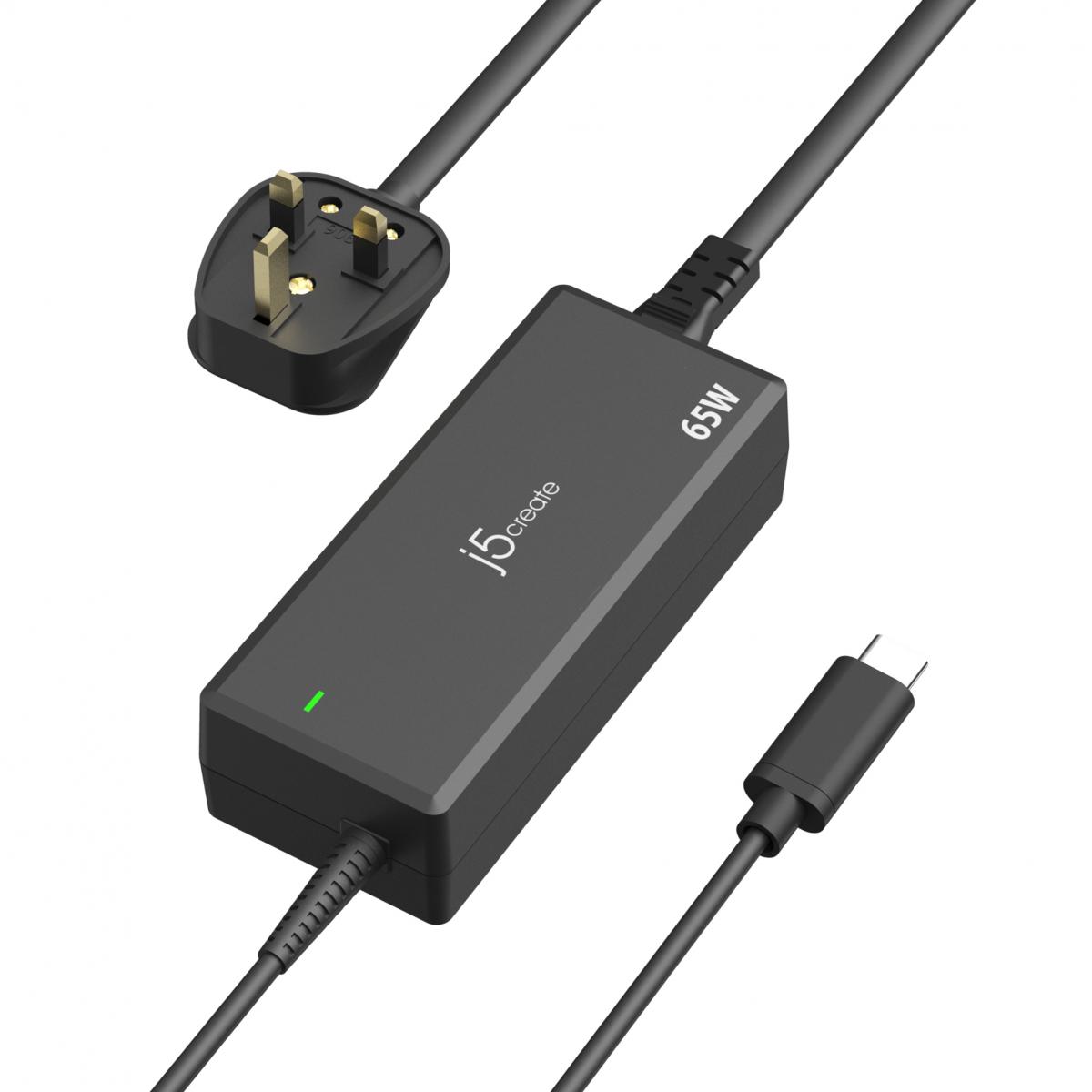 j5create JUP1265 65W PD USB-C® Power Adapter - UK