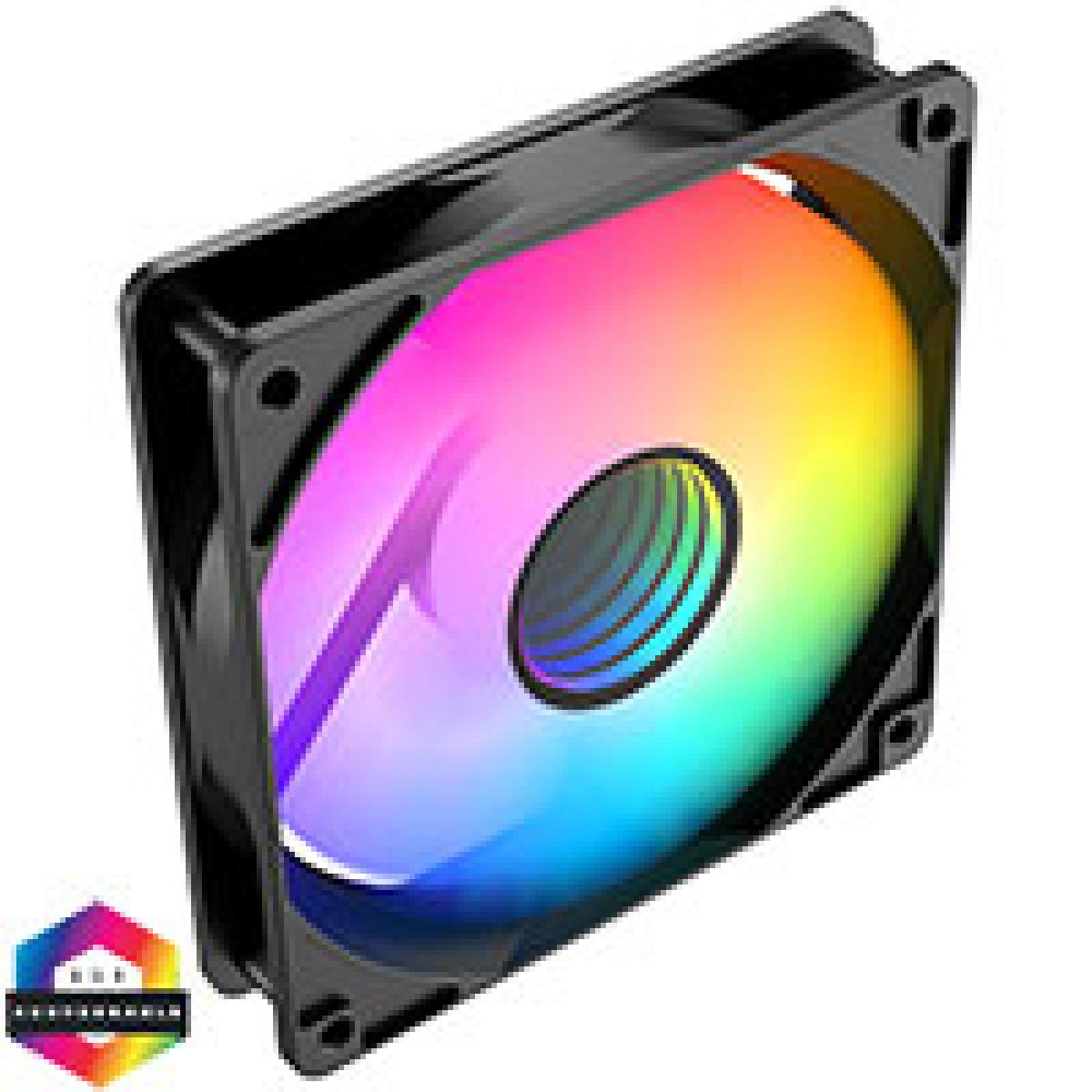 CiT Halo Reverse 120mm Infinity ARGB Black 4pin PWM PC Cooling Fan
