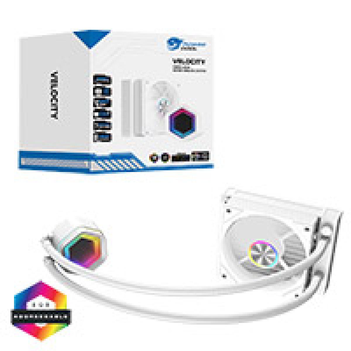 Powercool Velocity White ARGB All-In-One 120mm Intel and AMD FDB Infinity Watercooler