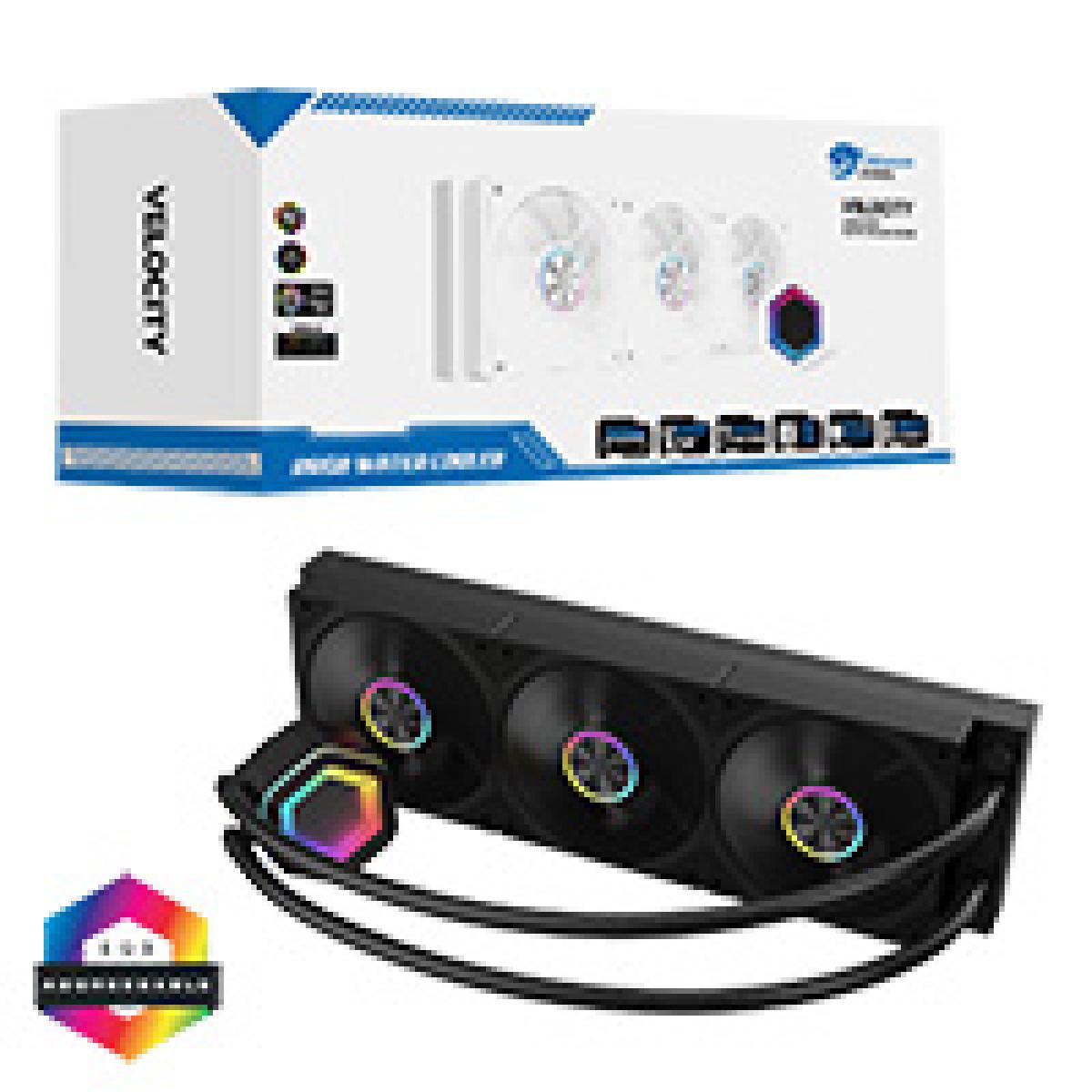 Powercool Velocity Black ARGB All-In-One 360mm Intel and AMD FDB Infinity Watercooler