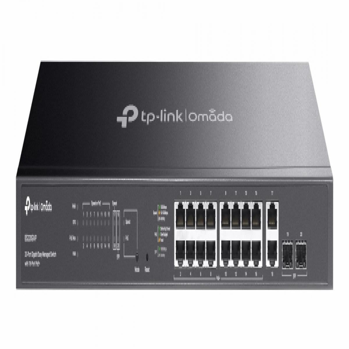 TP-Link Omada ES220GMP network switch Managed L2 Gigabit Ethernet (10/100/1000) Power over Ethernet (PoE) Black