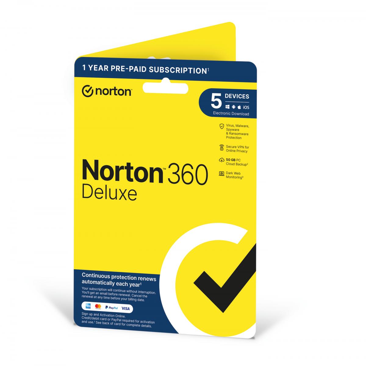 Norton 360 DELUXE 5 DEVICE 12MO