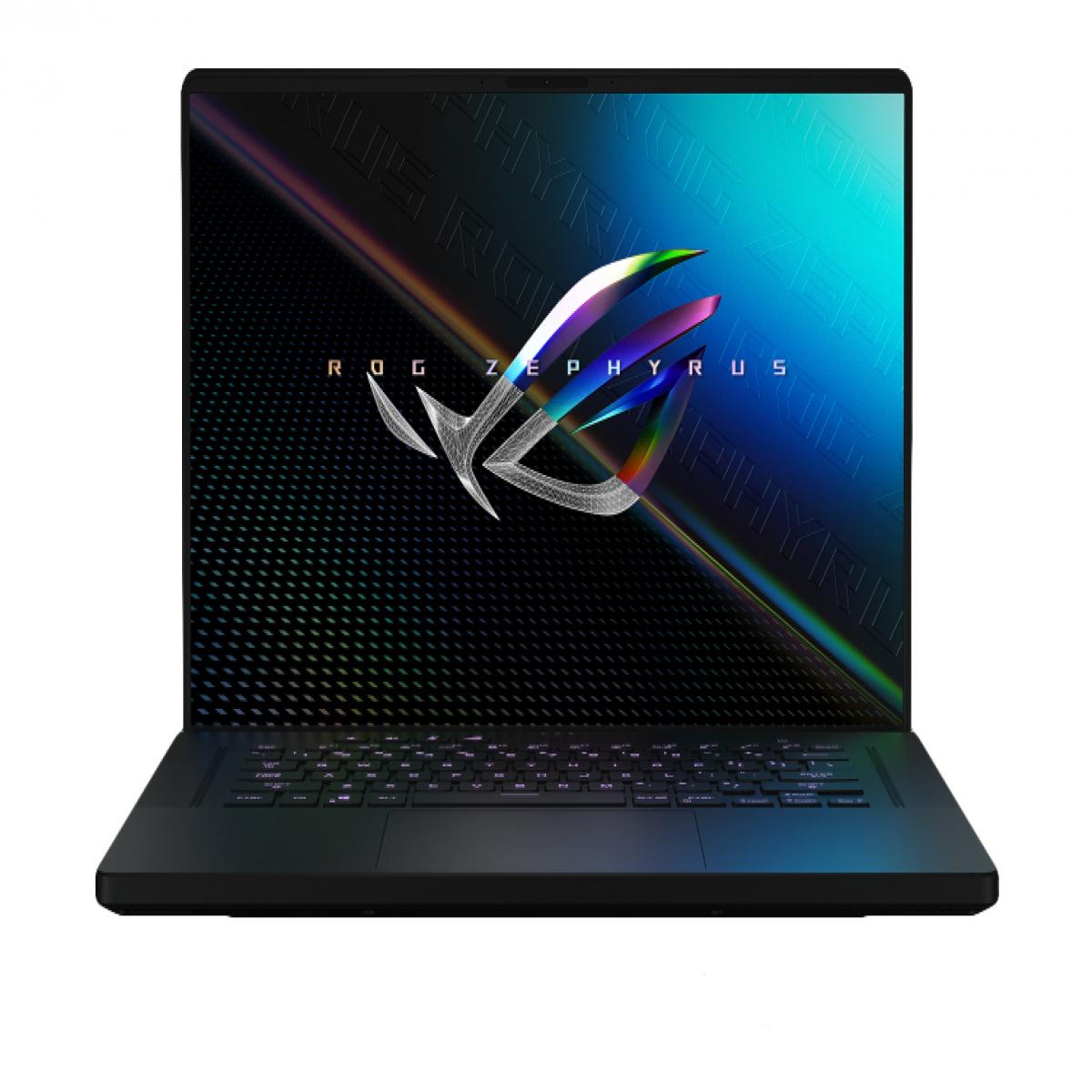 ASUS ROG Zephyrus M16 GU603ZX-K8001W Intel® Core™ i9 i9-12900H Laptop 40.6 cm (16") WQXGA 32 GB DDR5-SDRAM 2 TB SSD NVIDIA GeForce RTX 3080 Ti Wi-Fi 6E (802.11ax) Windows 11 Home Black
