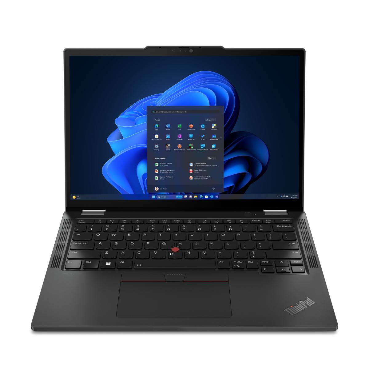 Lenovo ThinkPad X13 2-in-1 Gen 5 Intel Core Ultra 5 125U Hybrid (2-in-1) 33.8 cm (13.3") Touchscreen WUXGA 16 GB LPDDR5x-SDRAM 256 GB SSD Wi-Fi 6E (802.11ax) Windows 11 Pro UK English Black
