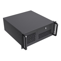 CiT 4U Rackmount Server Case 500mm, Heavy-Duty Industrial Chassis with Lockable Front Door, Supports ATX/mATX, 8x Internal HDD Bays for Massive Storage, Black