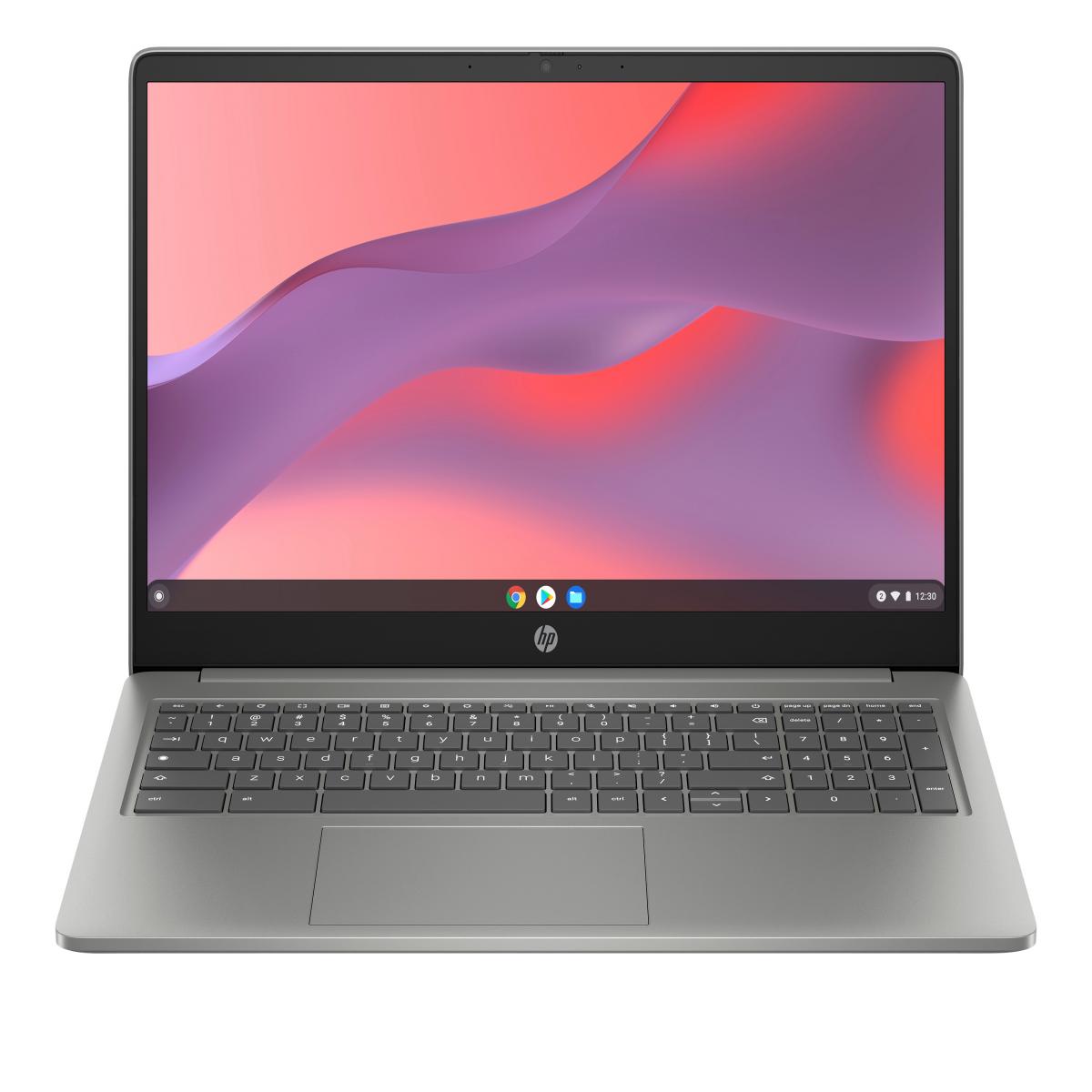 HP Chromebook 15a-nb0006na Intel® N N100 39.6 cm (15.6") HD 4 GB LPDDR5-SDRAM 128 GB UFS Wi-Fi 6 (802.11ax) ChromeOS Silver