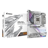 GIGABYTE X870E AORUS MASTER X3D ICE Motherboard - Supports AMD Ryzen 9000 CPUs, 18+2+2 Phases Digital VRM, up to 9000Hz DDR5 (OC), 2xPCIe 5.0 + 3xPCIe 4.0, Wi-Fi 7, 10GbE LAN, USB 4