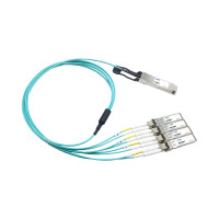 Origin Storage AOC-QSFP-4SFP-10G-1M Dell Compatible Active Optical Breakout Cable 40GBase QSFP+ to 4x10GBase SFP+ (850nm MMF 1m)